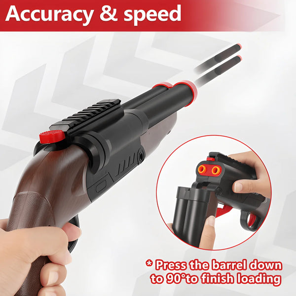 Premium Pump-Action Shotgun Toy Blaster with Soft Foam Bullets