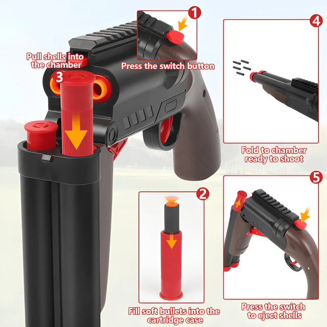 Premium Pump-Action Shotgun Toy Blaster with Soft Foam Bullets Main Image