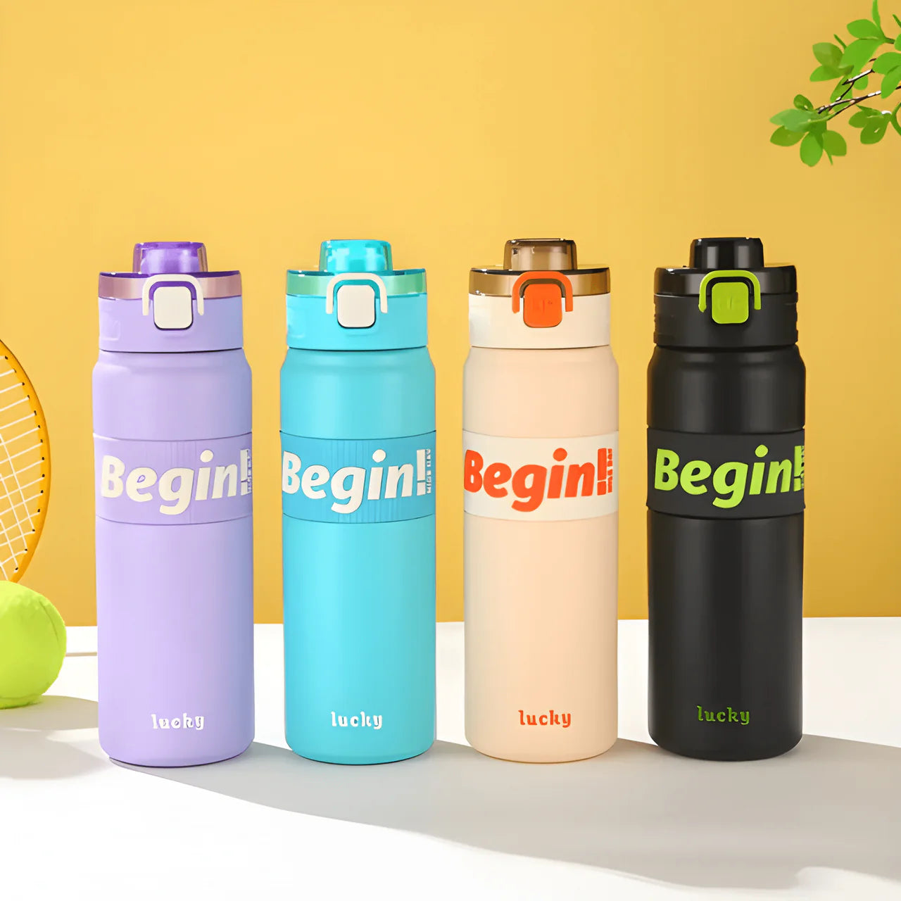 Begin Lucky – Stylish Sports Water Bottles ( Pack of 1 ) Main image