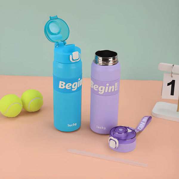 Begin Lucky – Stylish Sports Water Bottles ( Pack of 1 )