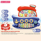 Interactive Pirate Ship Musical Toy - Educational Boat with Lights, Sounds & Music