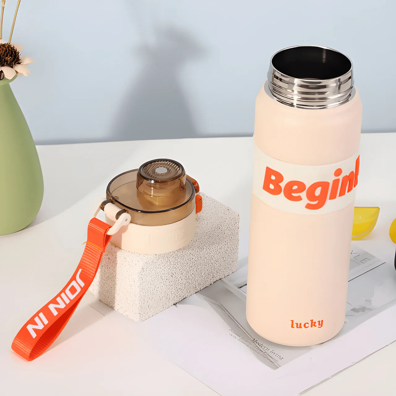 Begin Lucky – Stylish Sports Water Bottles ( Pack of 1 )