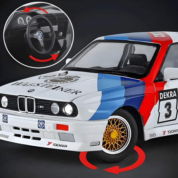 1:24 Scale BMW M3 E30 1988 Die-Cast Model - M Power Floral Edition Alloy Collectible