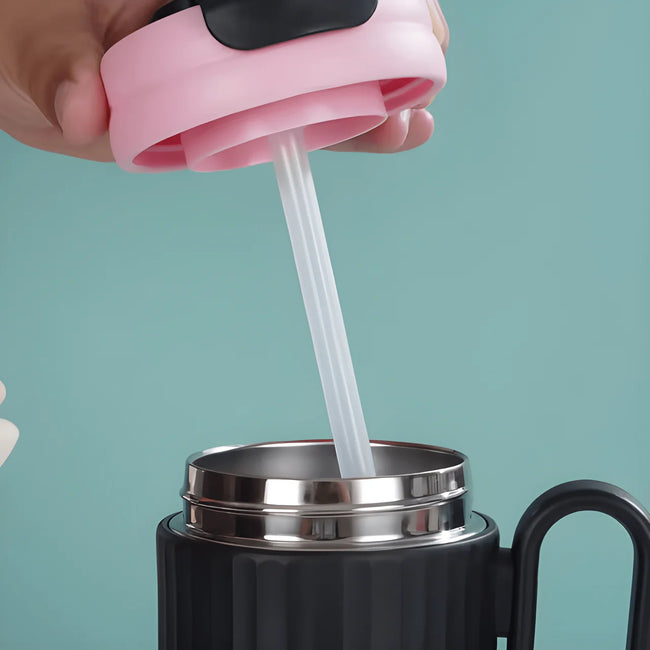 Vacuum Insulated Stainless Steel Tumbler Bottel With Handle ( Pack of 1 ) Main Image