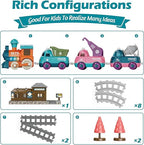 17-Piece Electric Train Track Set - Locomotive & Engineering Vehicles for Kids