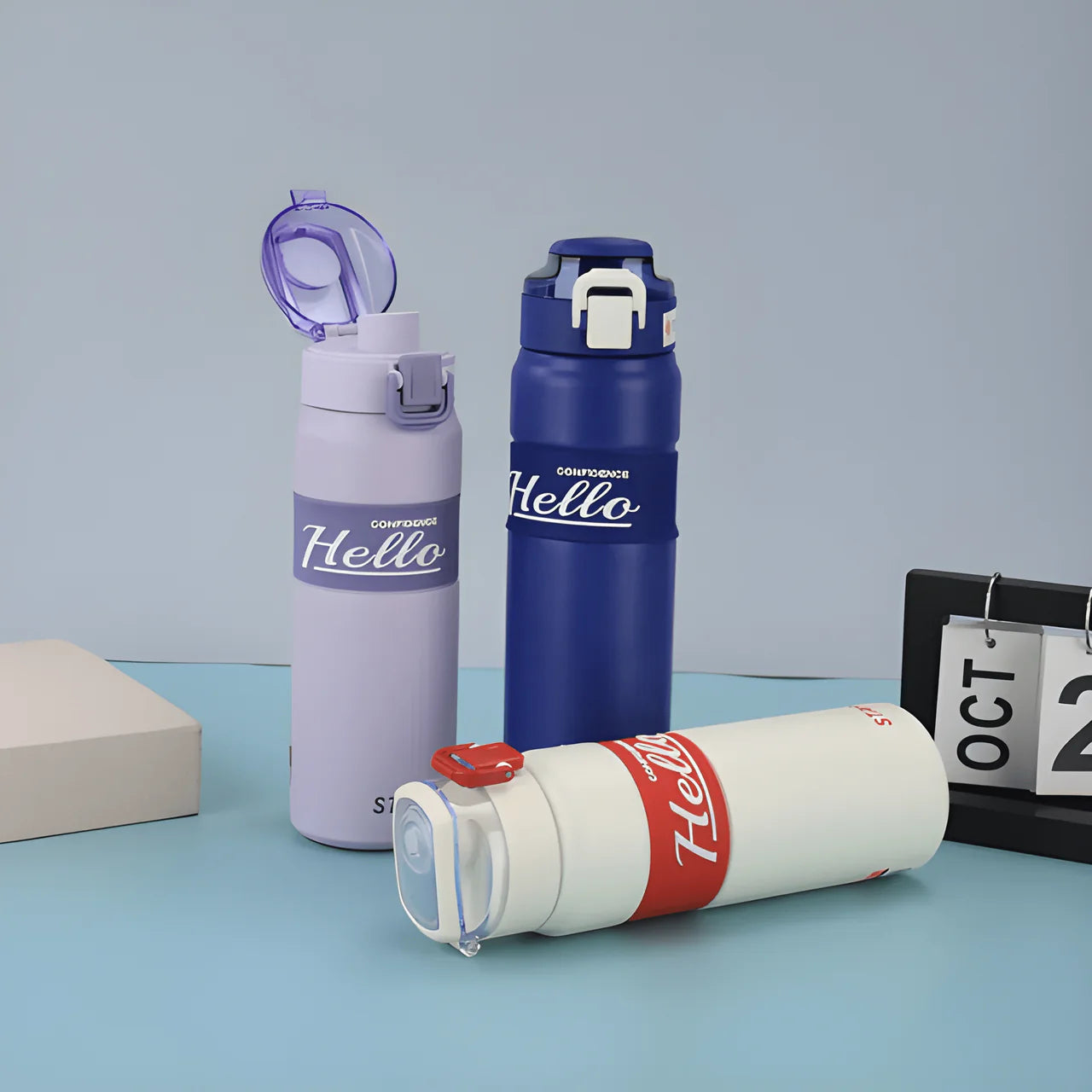 Hello Stainless Steel Water Bottle ( Pack of 1 )