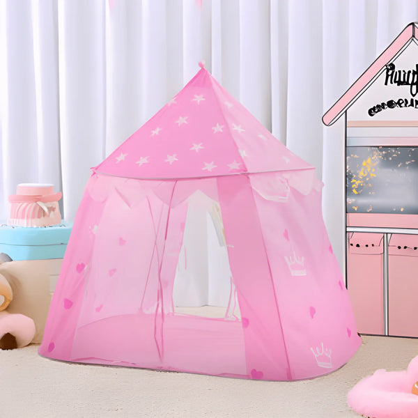 Kids Foldable Castle Play Tent House With Storage Bag