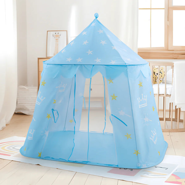 Kids Foldable Castle Play Tent House With Storage Bag