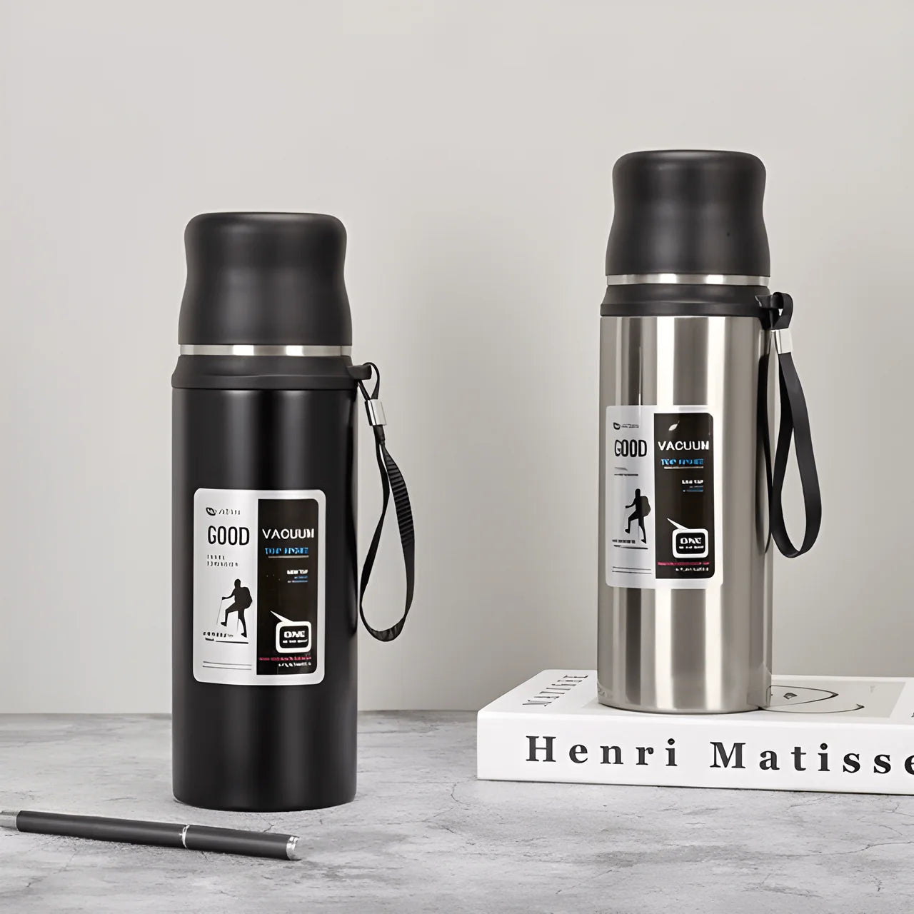 Stainless Steel Insulated Flask Water Bottel With Lid ( Pack of 1 )