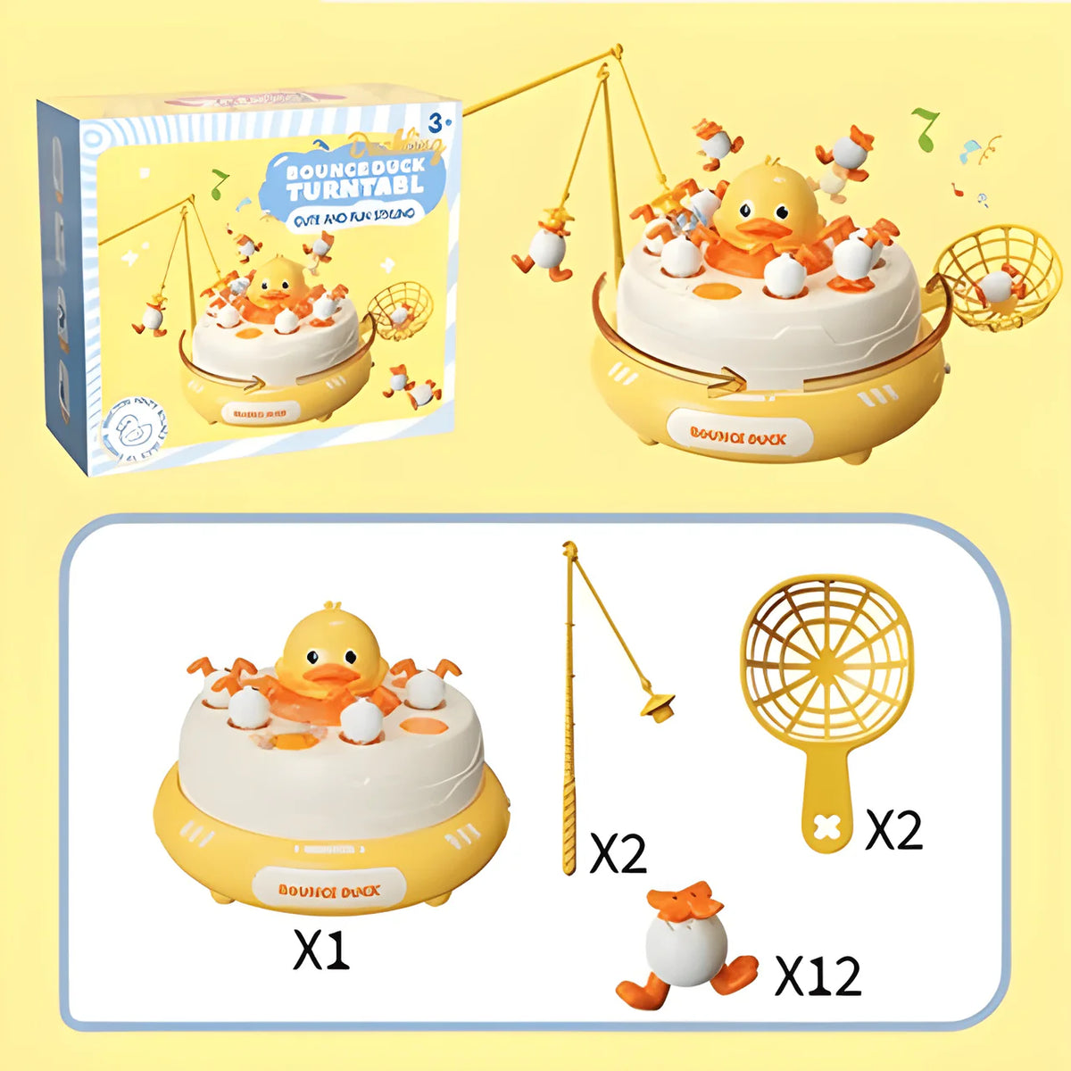 Duck Launch Turntable Game - Interactive Spinning Target Shooting Toy
