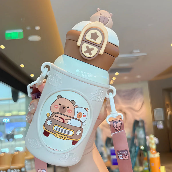 Cartoon-themed Thermos Water Bottle for Kids ( Pack of 1 )