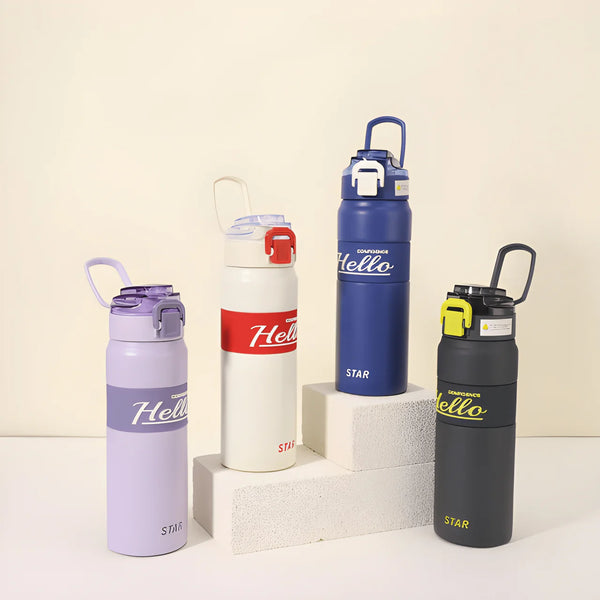 Hello Stainless Steel Water Bottle ( Pack of 1 )