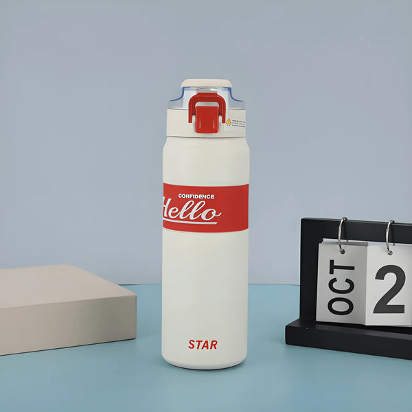 Hello Stainless Steel Water Bottle ( Pack of 1 )