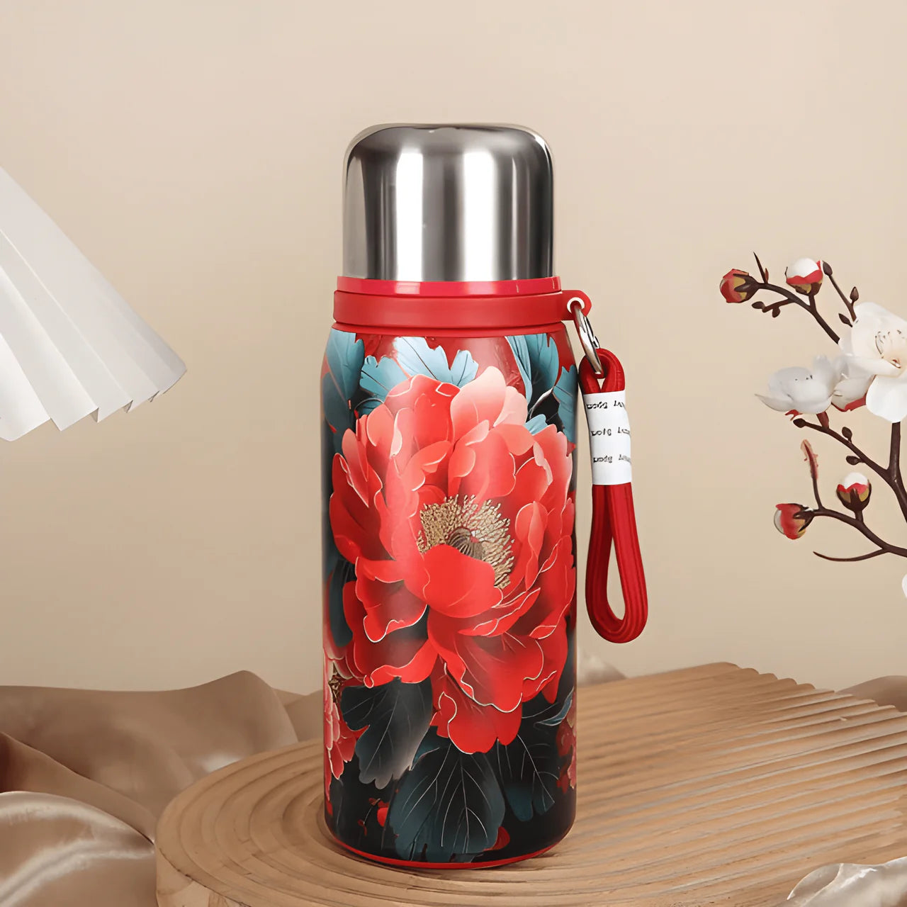 Elegant Floral Vacuum Insulated Thermos Collection ( Pack of 1 )