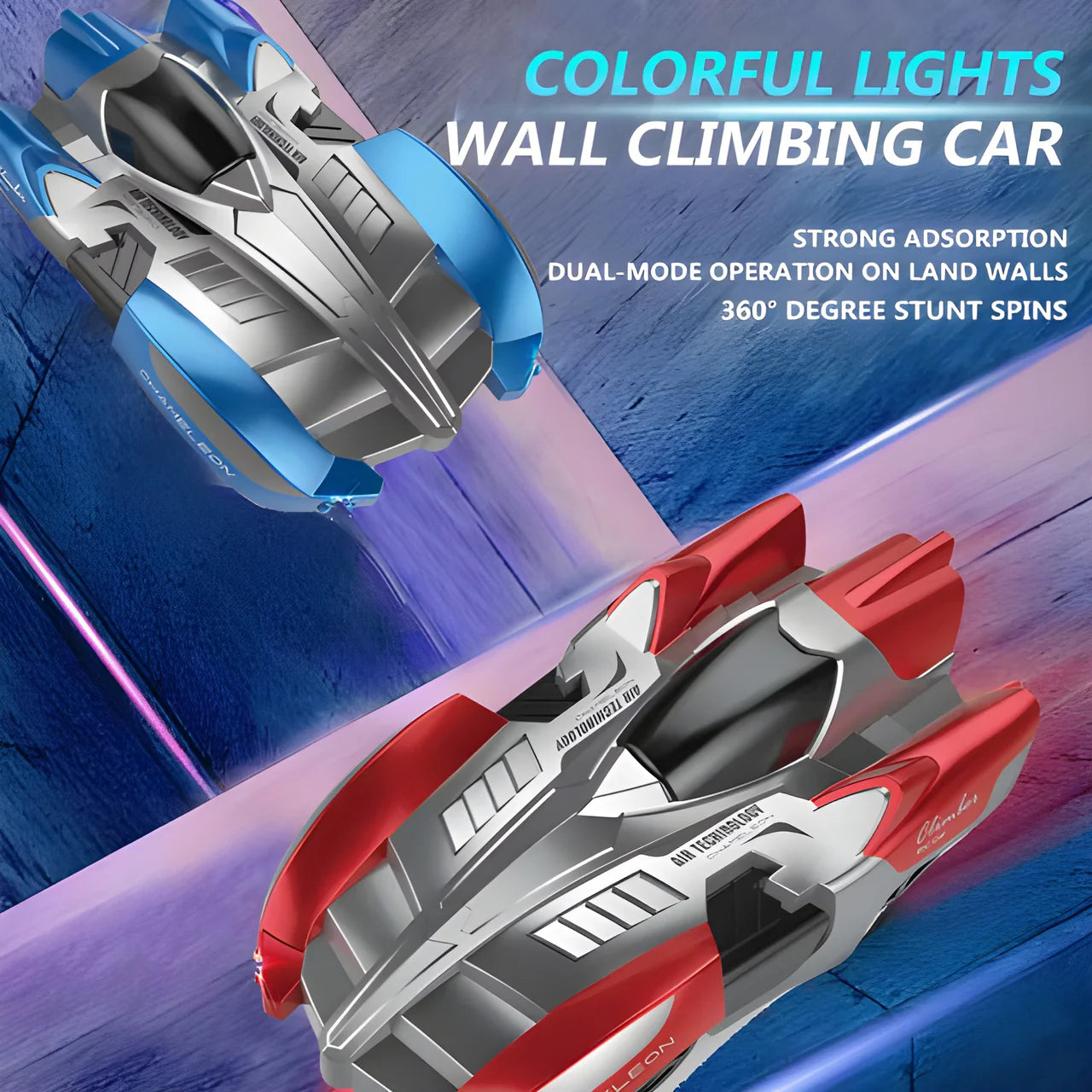 RC Wall Climbing Car - Remote Control Stunt Car with 360° Rotation & LED Lights Secondary image