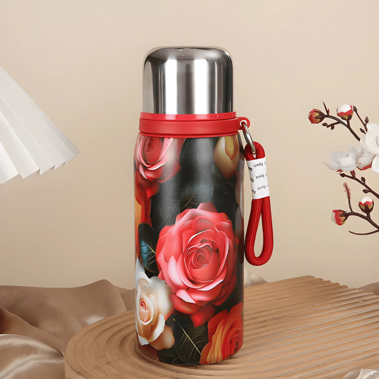 Elegant Floral Vacuum Insulated Thermos Collection ( Pack of 1 )