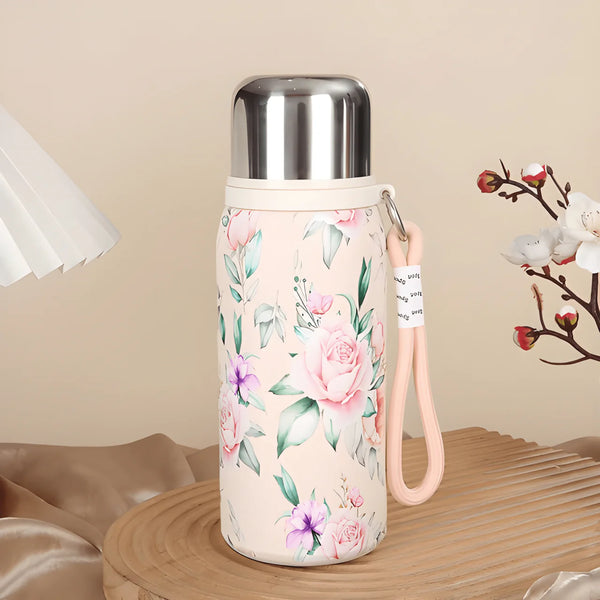 Elegant Floral Vacuum Insulated Thermos Collection ( Pack of 1 )