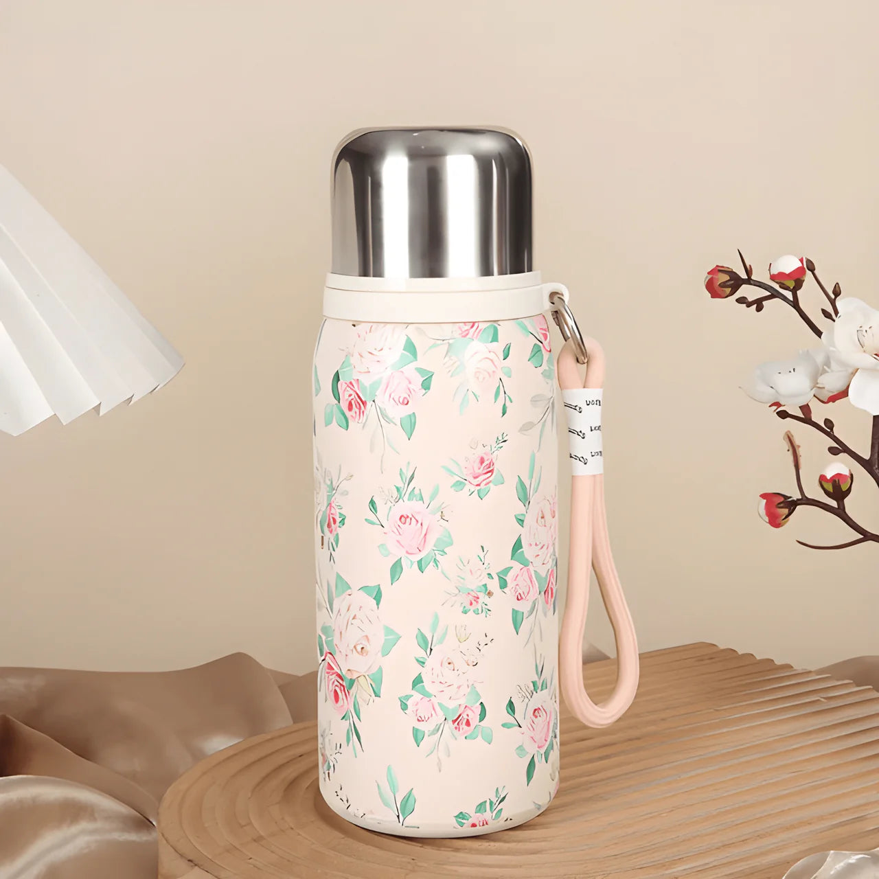 Elegant Floral Vacuum Insulated Thermos Collection ( Pack of 1 )