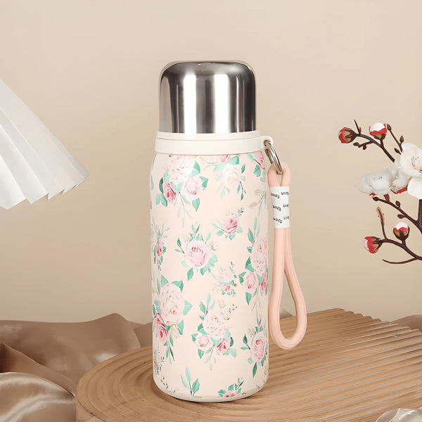 Elegant Floral Vacuum Insulated Thermos Collection ( Pack of 1 )