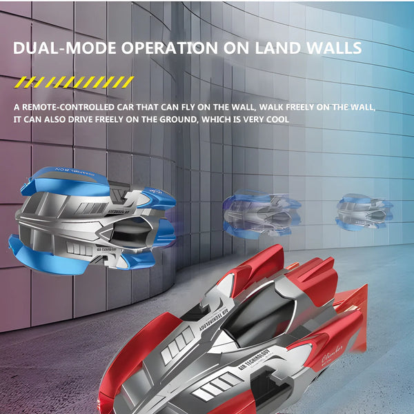 RC Wall Climbing Car - Remote Control Stunt Car with 360° Rotation & LED Lights