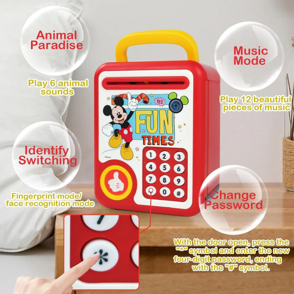 Mickey Mouse Piggy Bank - Kids Saving Money Box