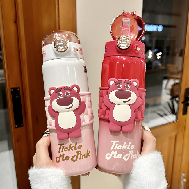 Tickle Me Pink Lotso Strawbear Hug Water Bottle ( Pack of 1 ) Hover Image