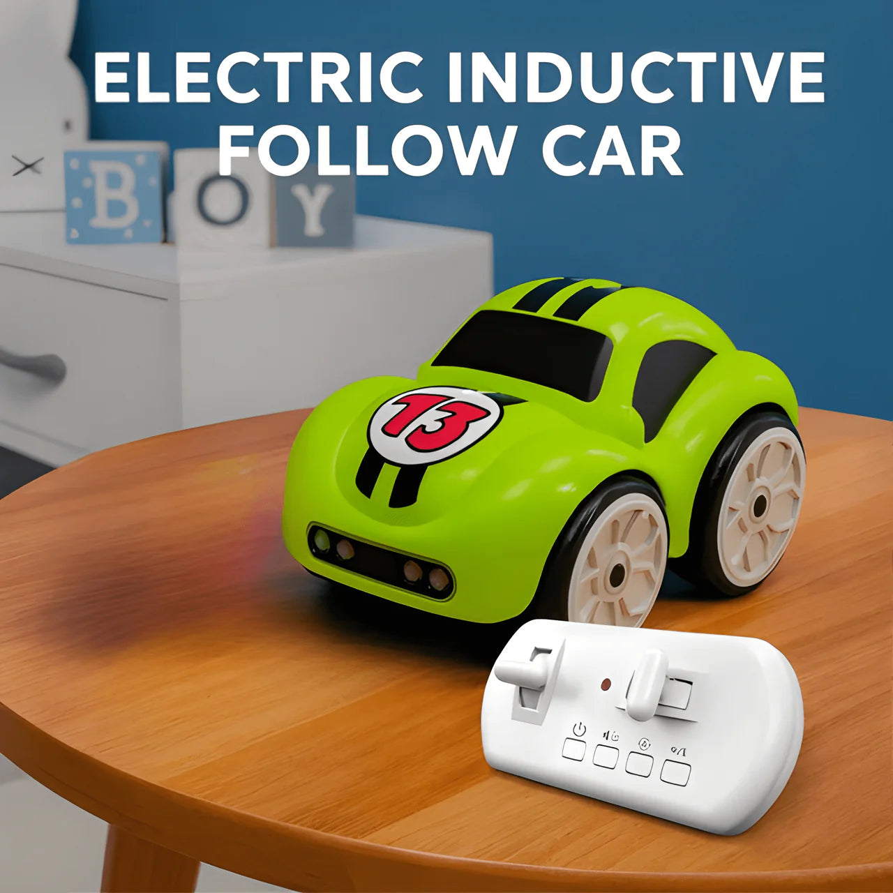 Smart Mini RC Car - 2.4GHz Remote Control with Induction Sensor & Follow Mode