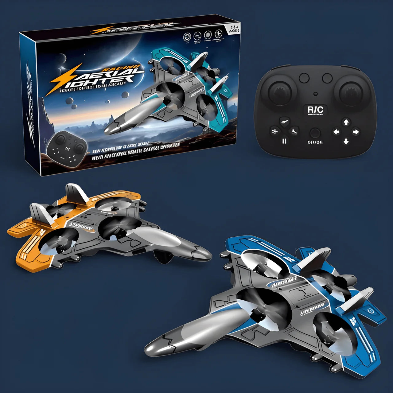 RC Foam Aerial Fighter Aircraft - Multi-Function Remote Control Plane for Kids