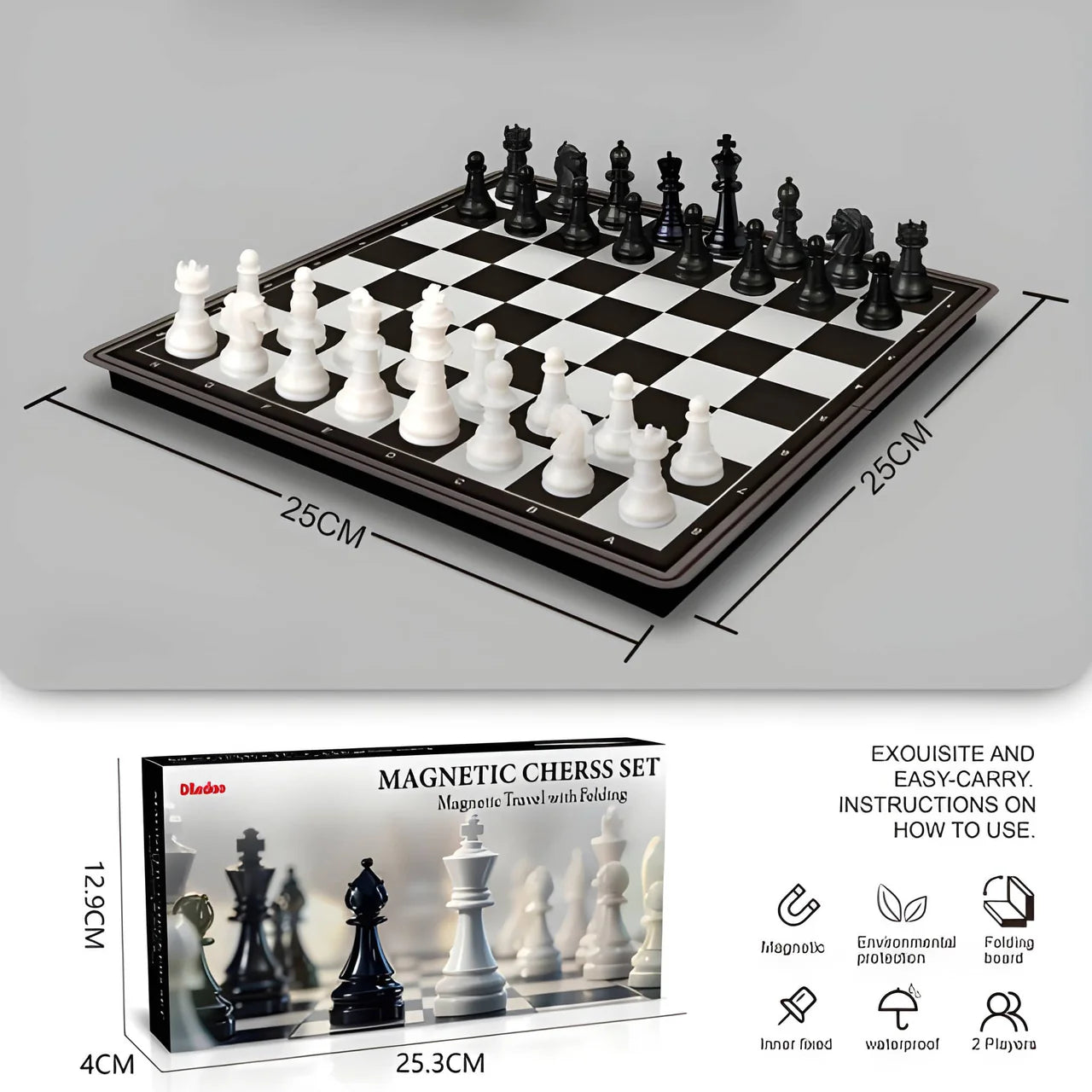 Foldable Magnetic Chessboard Main image