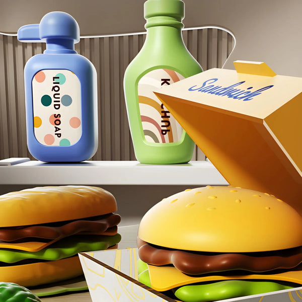 Kitchen Playset with Lights & Sound - Complete Cooking Pretend Play Set