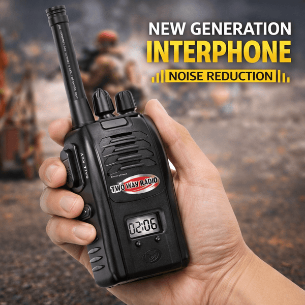 Rechargeable Walkie Talkie Set - 200m Long Range Two-Way Radio with Noise Reduction