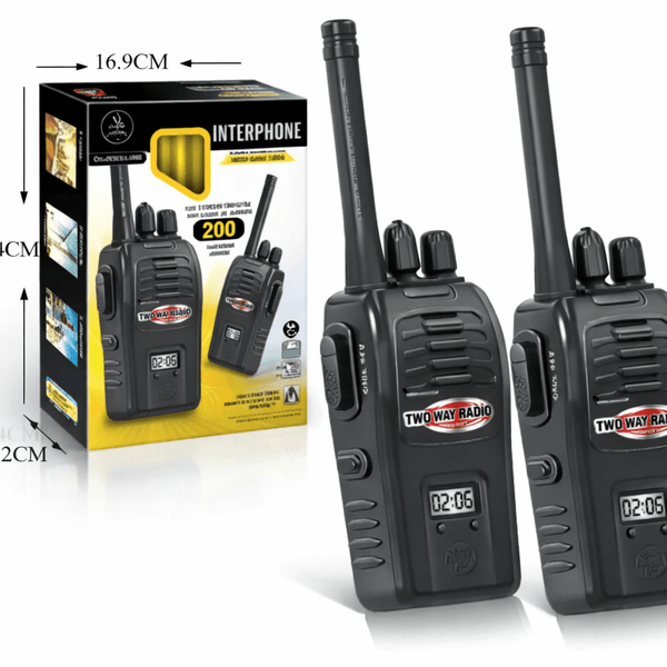 Rechargeable Walkie Talkie Set - 200m Long Range Two-Way Radio with Noise Reduction