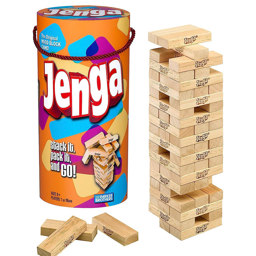 Classic Jenga Game - Wooden Block Stacking Tower Game for Kids & Adults