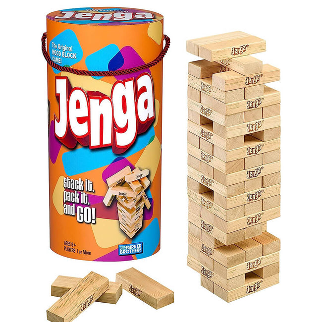 Classic Jenga Game - Wooden Block Stacking Tower Game for Kids & Adults Hover Image