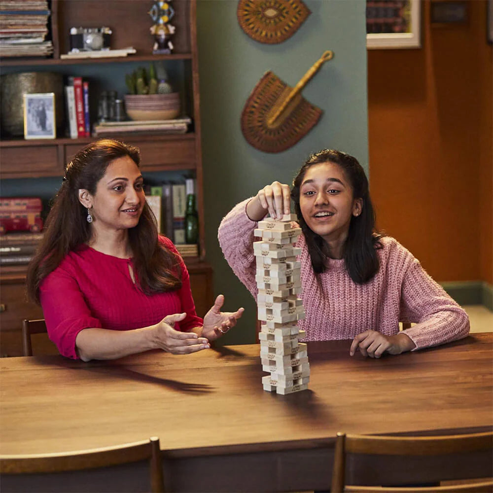 Classic Jenga Game - Wooden Block Stacking Tower Game for Kids & Adults