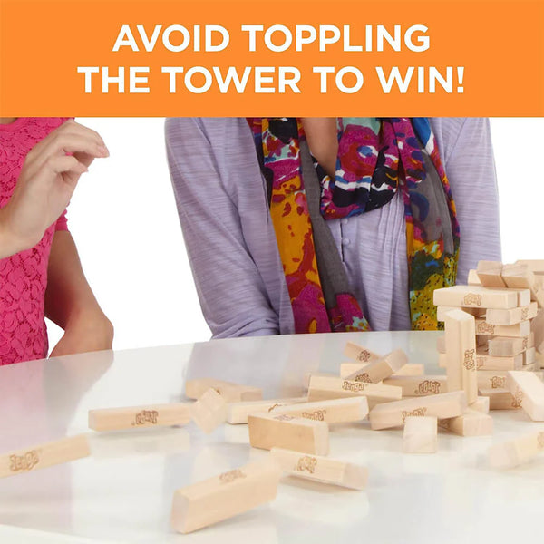 Classic Jenga Game - Wooden Block Stacking Tower Game for Kids & Adults