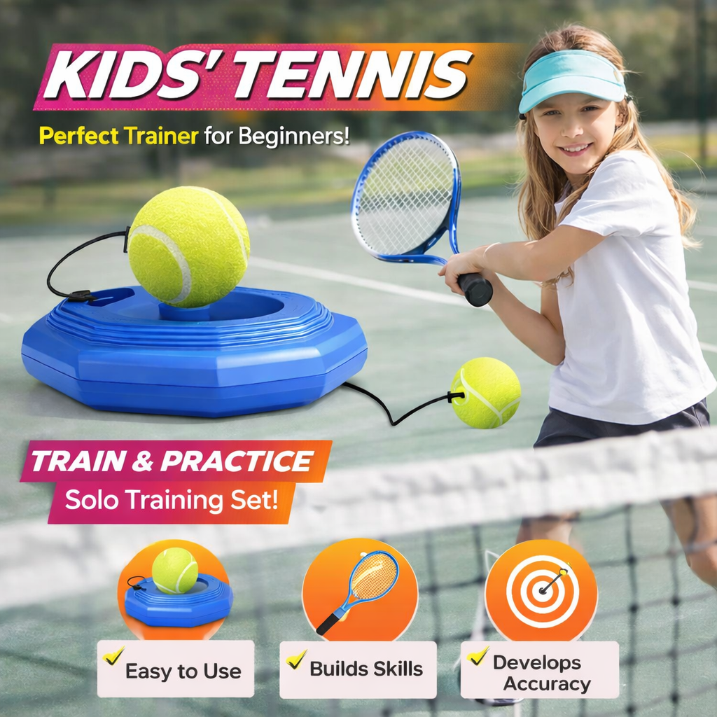 Kids Solo Tennis Trainer Set – Beginner Practice & Fun Play Kit Main image