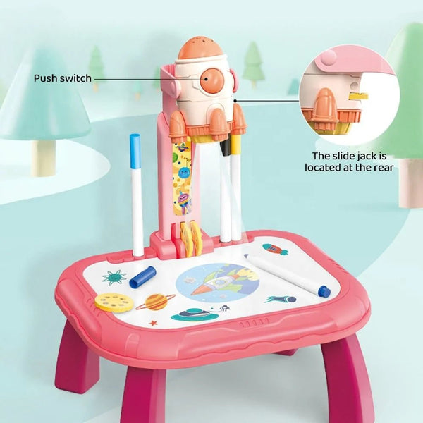 🚀 Kids Spaceship Painting Projection Table