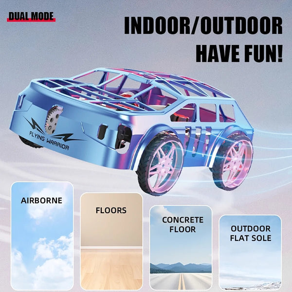 2-in-1 RC Flying Car - 2.4GHz Remote Control Land & Air Dual-Mode with LED Lights