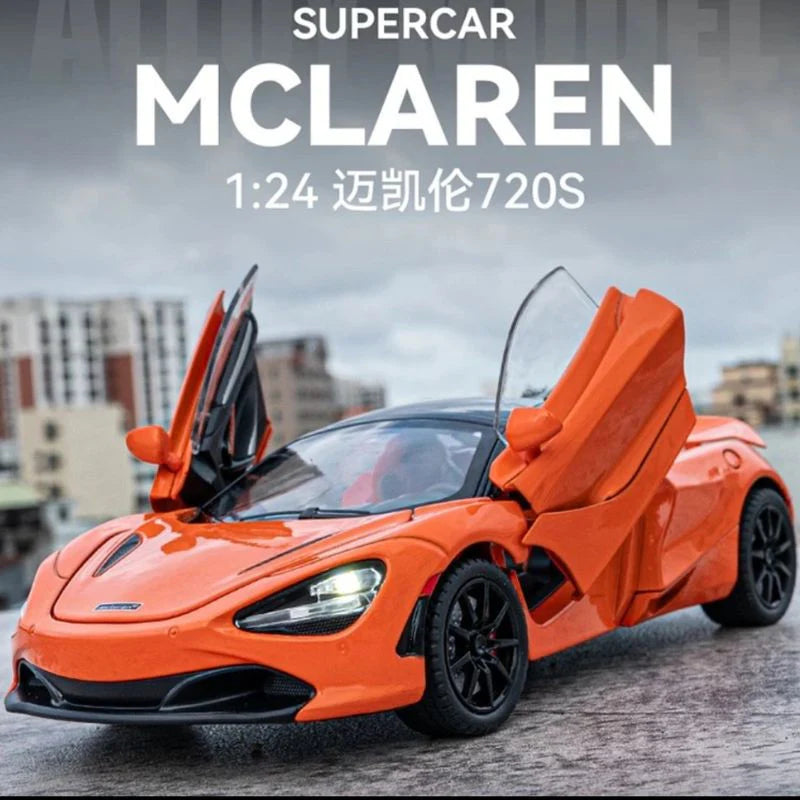 1:24 Scale McLaren 720S Die-Cast Model - Supercar Alloy with Light & Sound Main image