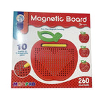 Magnetic Apple Drawing Board - Learning Board with 10 Pattern Cards for Kids