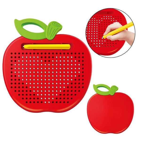 Magnetic Apple Drawing Board - Learning Board with 10 Pattern Cards for Kids
