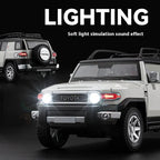 1:24 Scale Toyota FJ Cruiser Diecast Model - Metal Car with Lights & Pull-Back Action