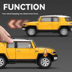 1:24 Scale Toyota FJ Cruiser Diecast Model - Metal Car with Lights & Pull-Back Action