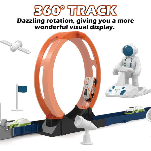 DIY Space Adventure Track Playset with Astronaut & Rocket