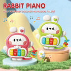 Musical Rabbit Piano Toy - Light-Up Educational Music Toy for Babies 6-12 Months