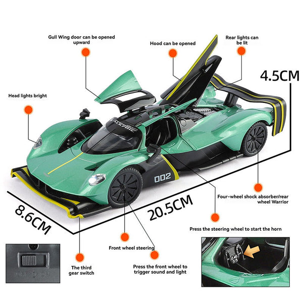 1:24 Scale Aston Martin Valkyrie Die-Cast Model - Alloy Hypercar