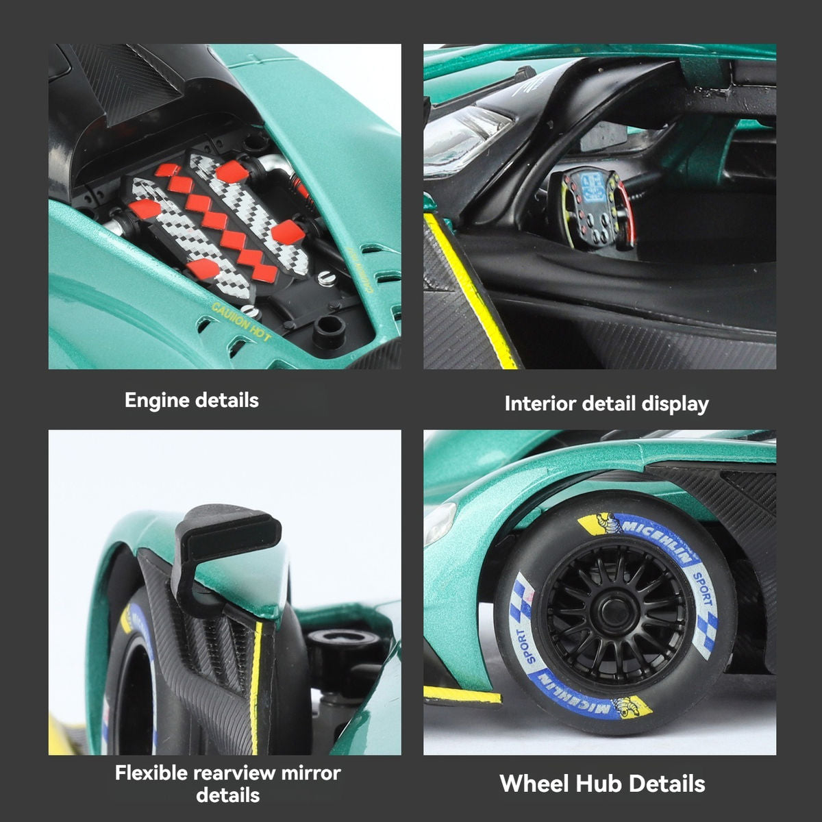 1:24 Scale Aston Martin Valkyrie Die-Cast Model - Alloy Hypercar