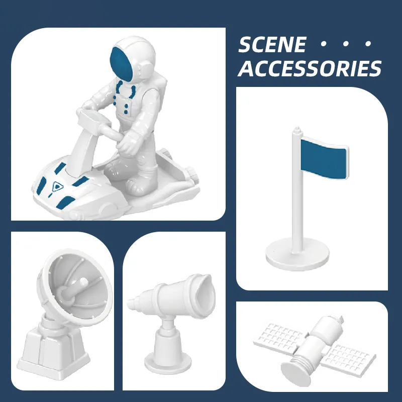 DIY Space Adventure Track Playset with Astronaut & Rocket