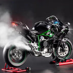 1:6 Scale Kawasaki Ninja H2R Die-Cast Motorcycle - Alloy with Smoke Effect & Lights